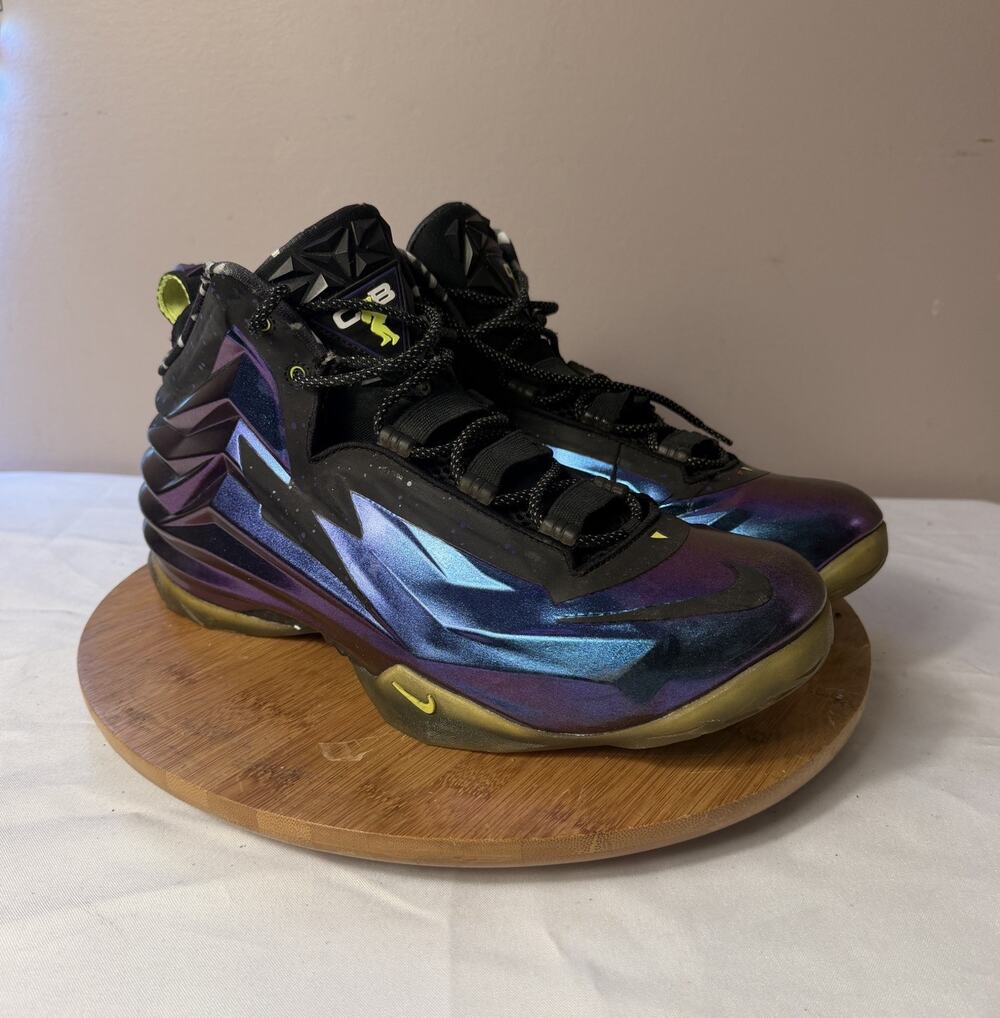 Nike Chuck Posite High Top Basketball Sneakers Purple Black Lace Up